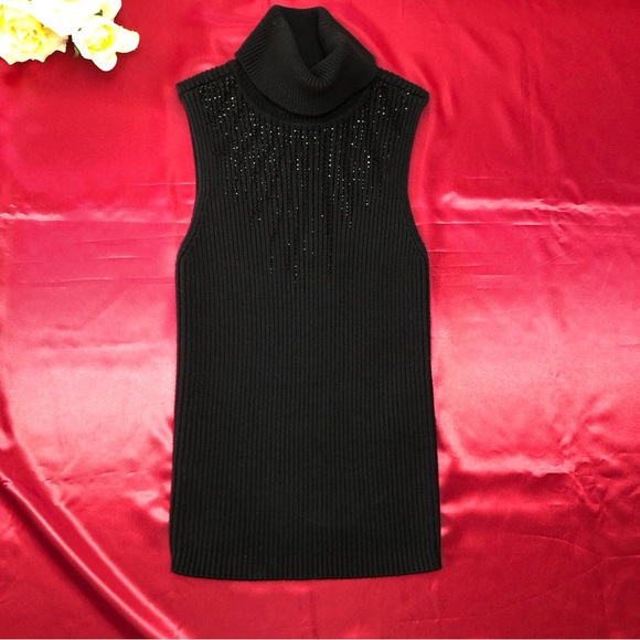 ⭐️NEW⭐️White House Black Market (WHBM) Beaded Mock Neck Sweater - Picture 6 of 10